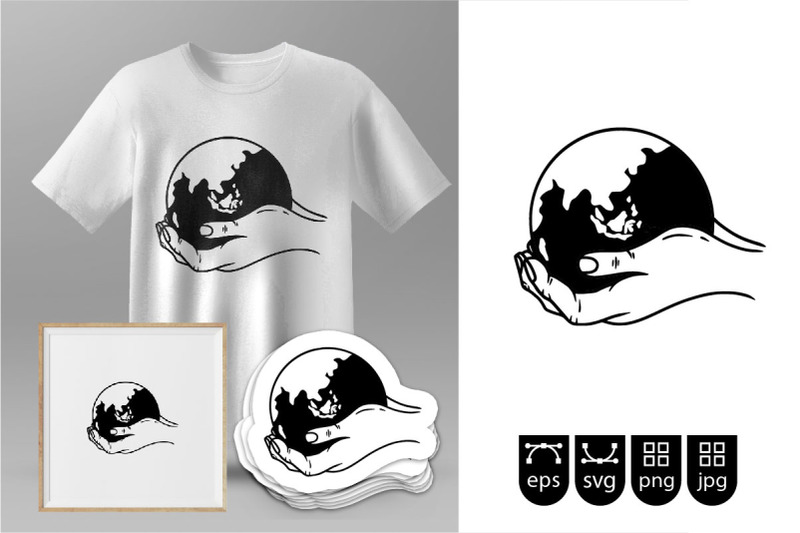 earth-day-in-silhouette-for-t-shirt-svg-cut-file