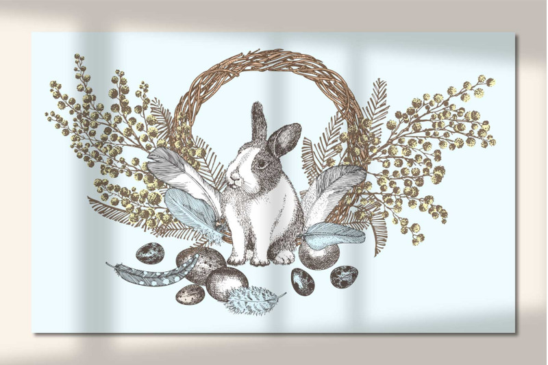 spring-rabbit-cute-vector-collection