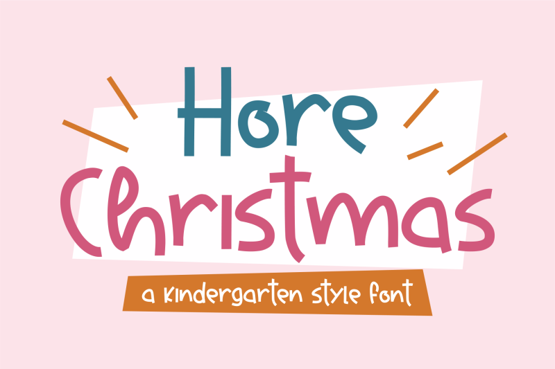 hore-christmas-a-kindergarten-style-font
