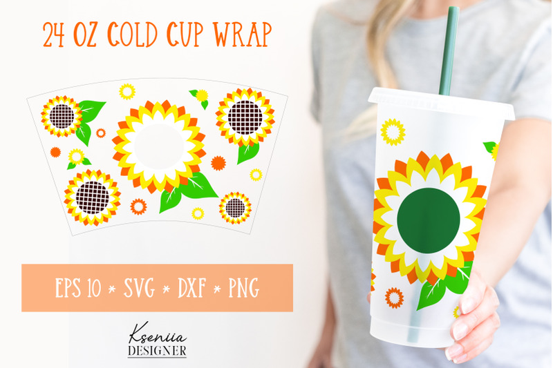 sunflower-cold-cup-wrap-svg-full-wrap-starbucks-cup
