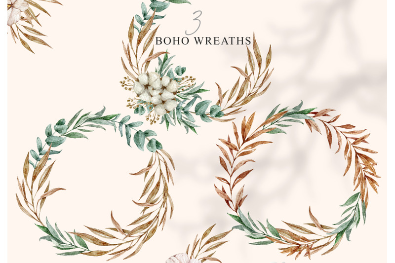 watercolor-boho-wedding-floral-wreaths-clipart-3-png-files