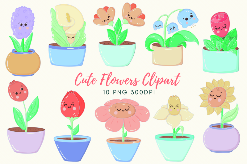 kawaii-flowers-clipart-illustration