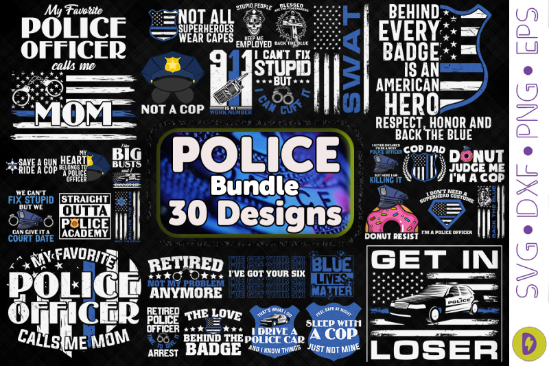 police-bundle-30-designs-220316
