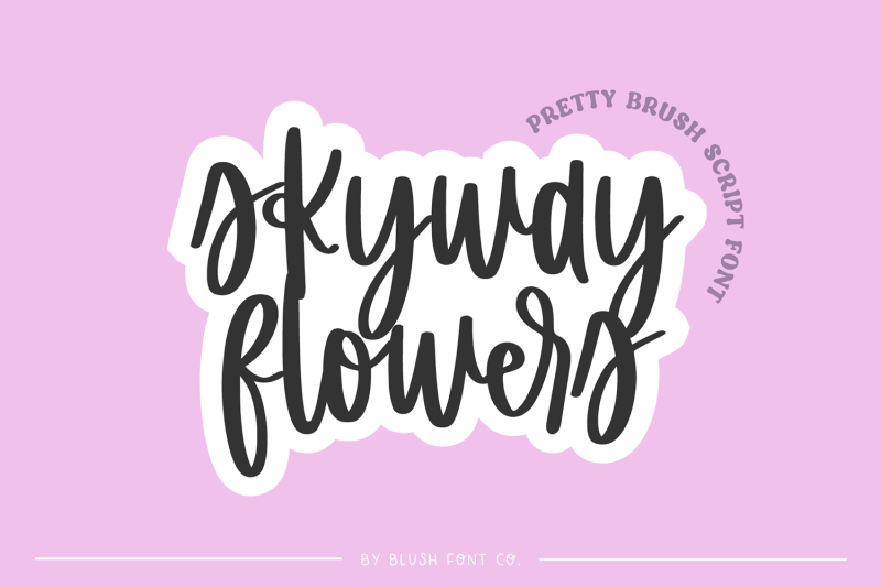 skyway-flowers-brush-script-font