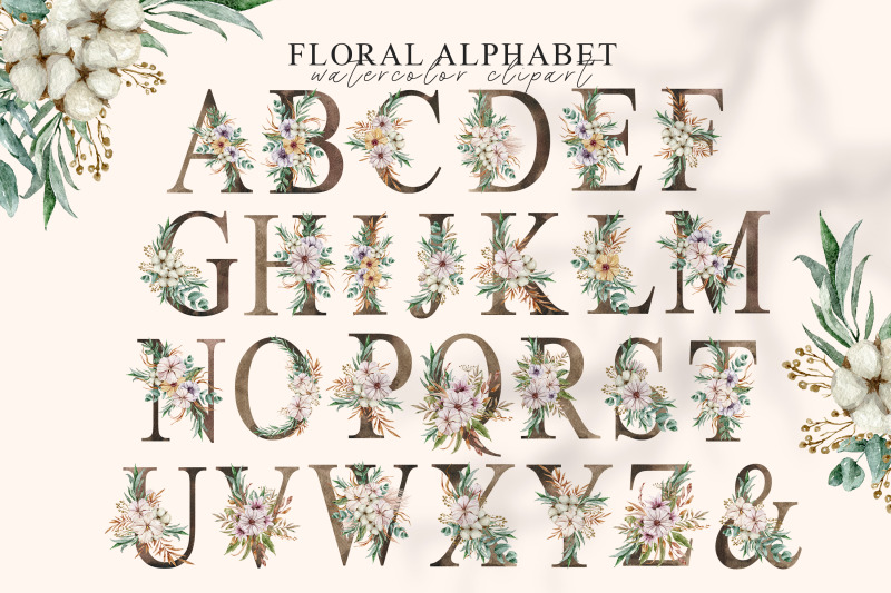 watercolor-floral-alphabet-clipart-27-png-files