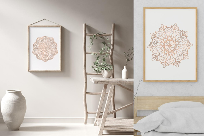 rose-gold-mandala-illustrations