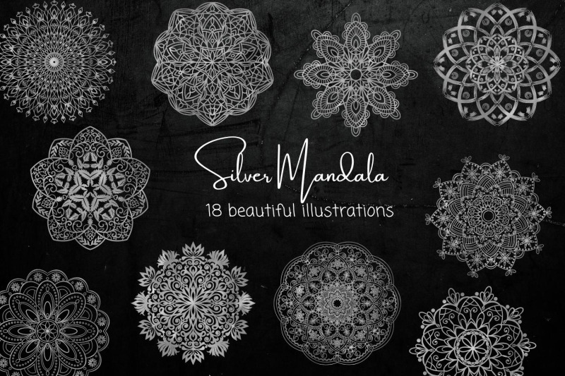 silver-mandala-illustrations