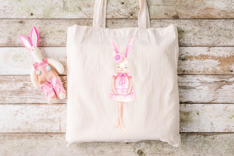rabbit-doll-png-clipart-bundle-watercolor-bunny-clip-art