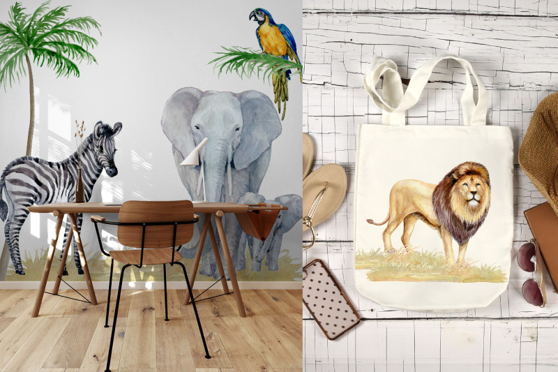safari-animals-clipart-bundle-watercolor-jungle-animal