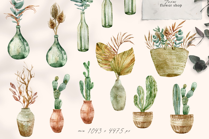 watercolor-boho-potted-plants-clipart-25-png-files