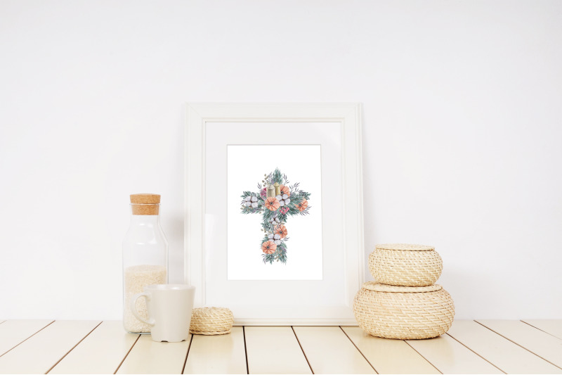 watercolor-easter-floral-crosses-clipart-5-png-files