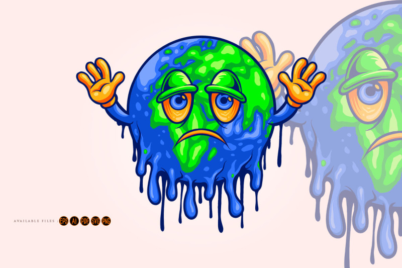 happy-world-earth-day-with-melted-globe