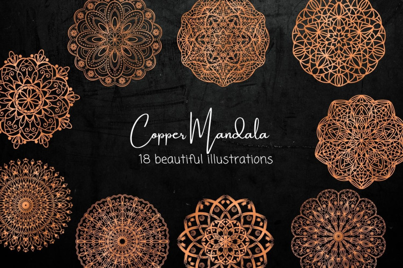 copper-mandala-illustrations