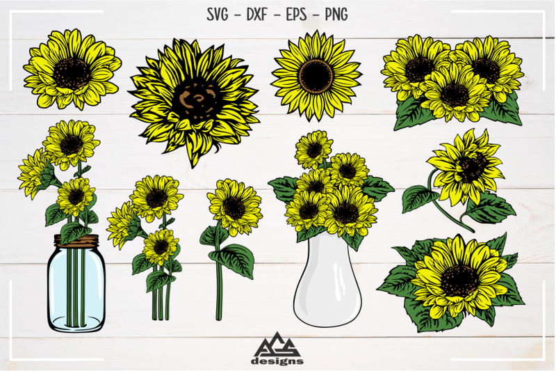 sun-flower-bundle-svg-design