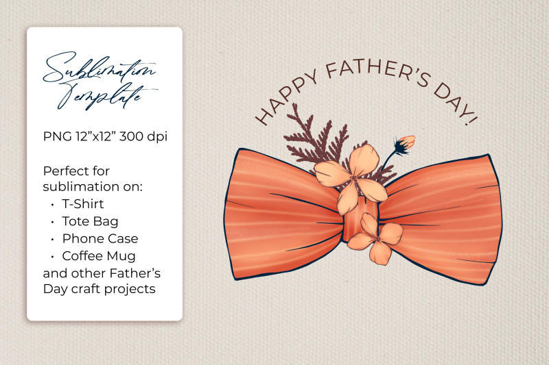 father-039-s-day-sublimation-template-tie-bow-and-flowers