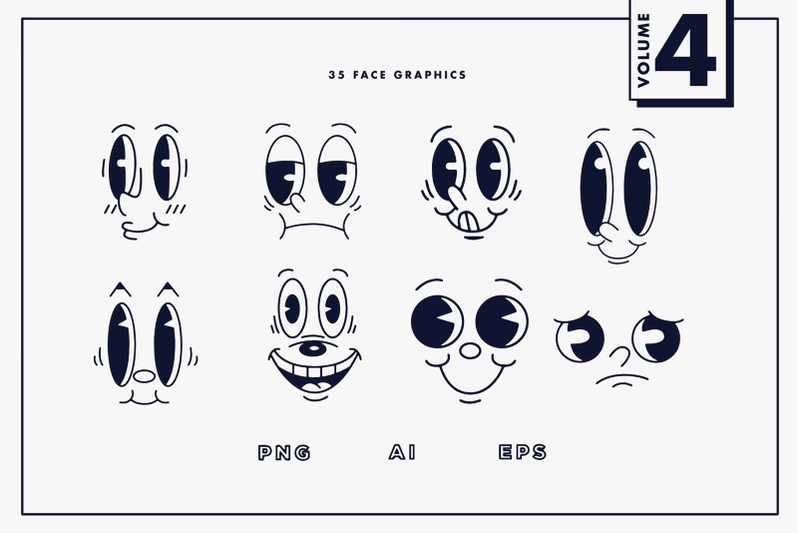 retro-mascot-parts-vol-4-old-cartoon-character-builder