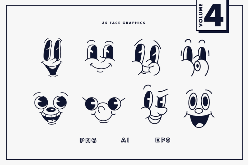 retro-mascot-parts-vol-4-old-cartoon-character-builder