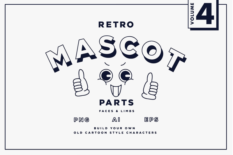 retro-mascot-parts-vol-4-old-cartoon-character-builder