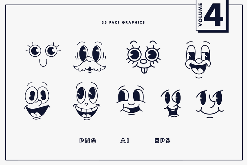 retro-mascot-parts-vol-4-old-cartoon-character-builder