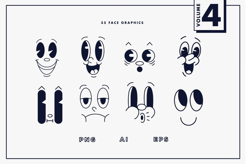 retro-mascot-parts-vol-4-old-cartoon-character-builder