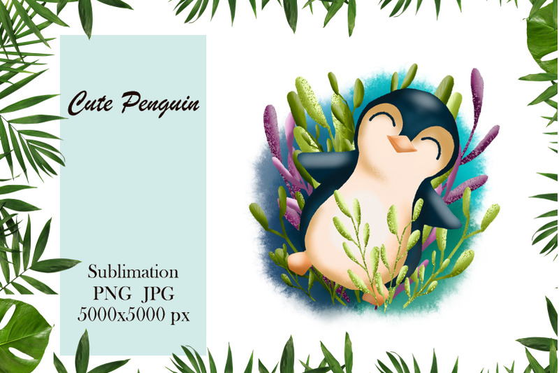 cute-penguin-sublimation-design-png