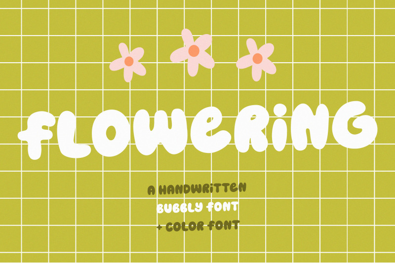flowering-bubbly-font