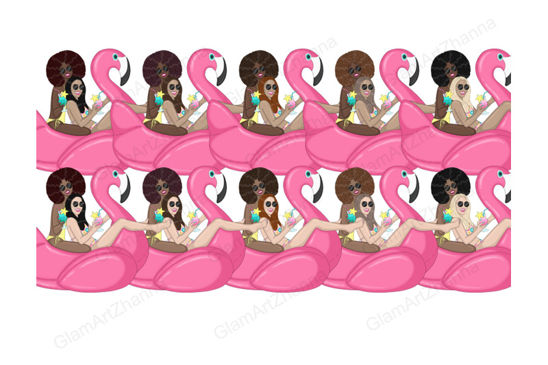 pool-girl-clipart-beach-woman-illustration