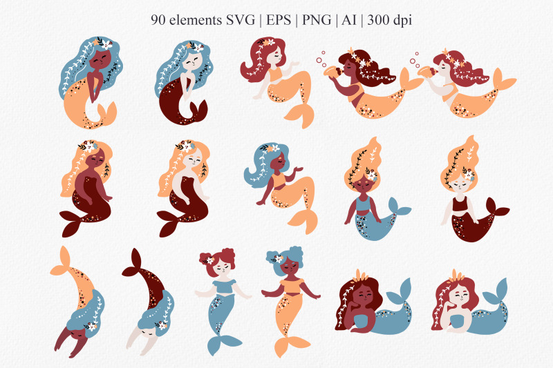 boho-mermaid-graphic-bundle