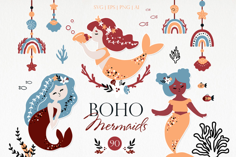 boho-mermaid-clipart