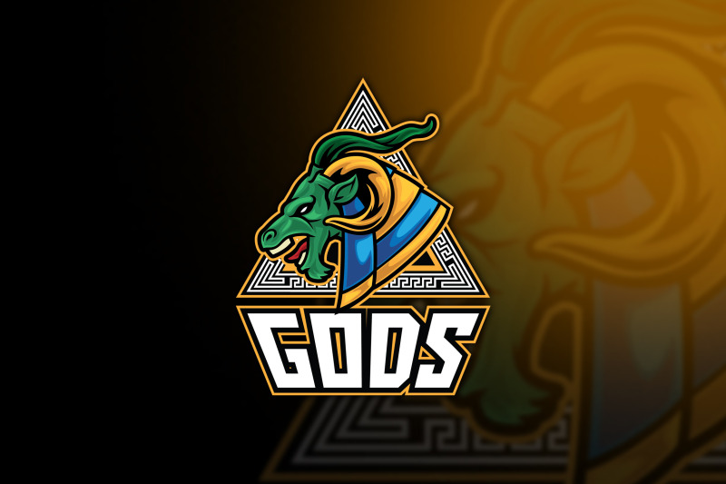 egyptian-gods-knhum-esport-logo-template