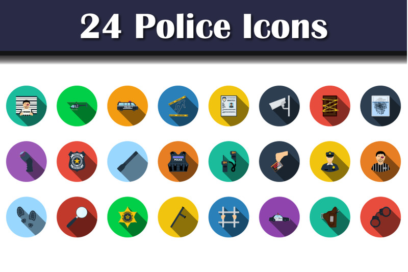 police-icon-set