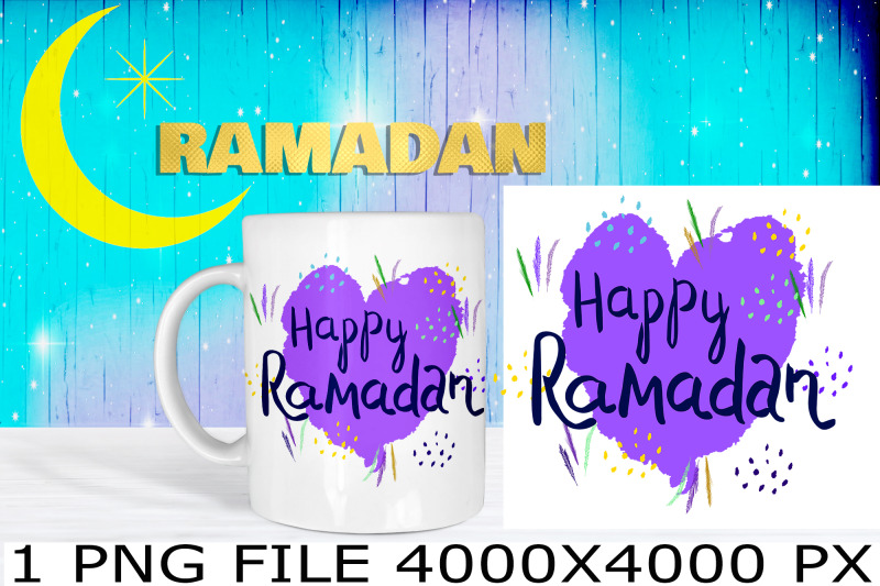 ramadan-kareem-purple-heart-sublimation-png-design-nbsp