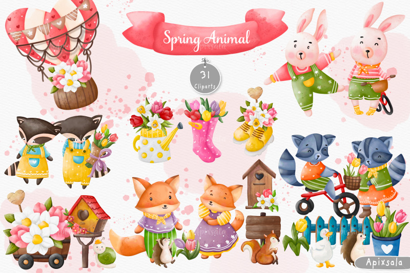 cute-animal-amp-spring-seasonal-watercolor-clip-art