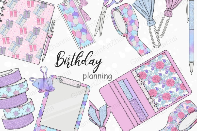 birthday-planning-collection-clipart
