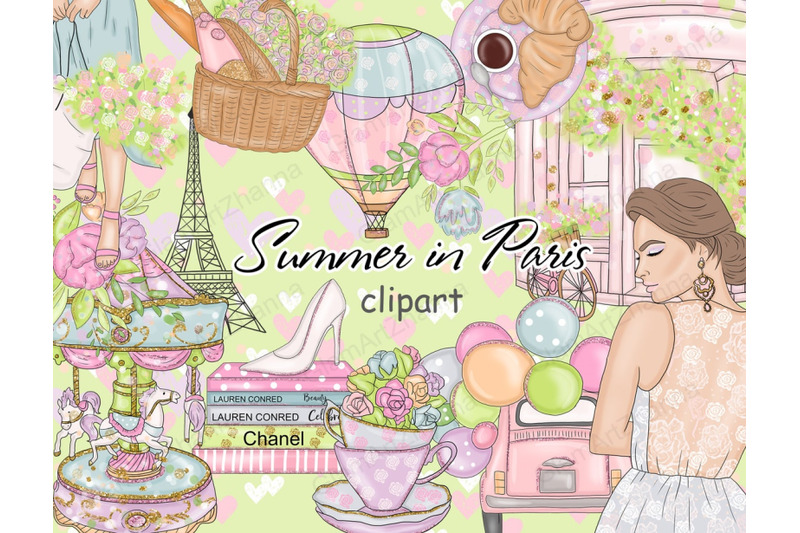 summer-in-paris-clipart