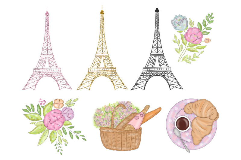 summer-in-paris-clipart