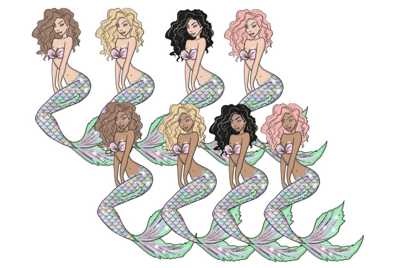 mermaid-grils-clipart