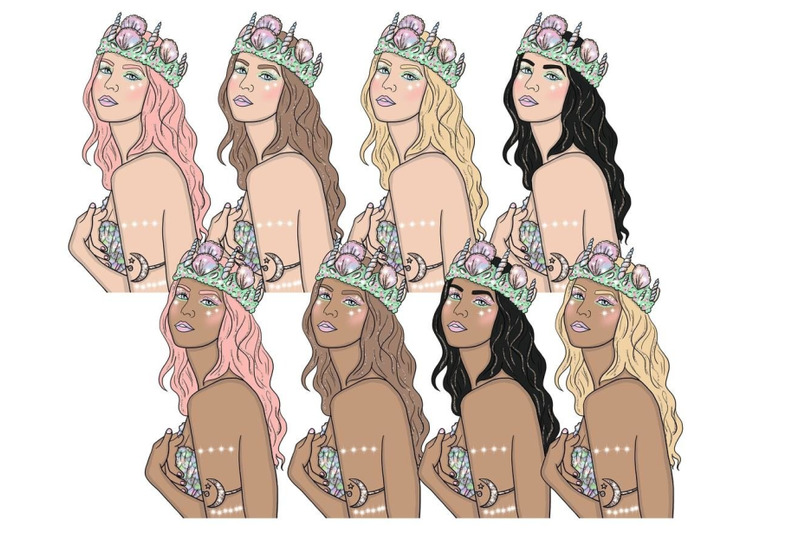 mermaid-grils-clipart