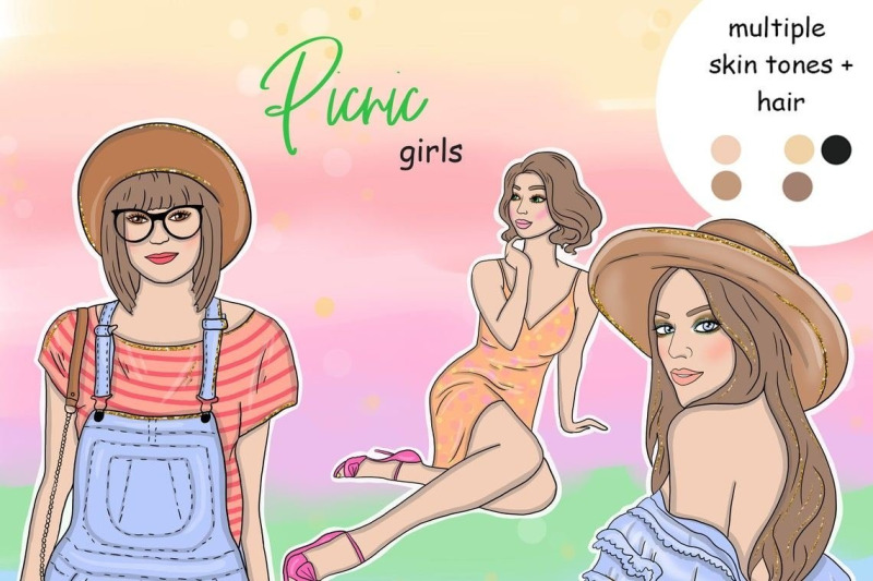 picnic-girls-clipart