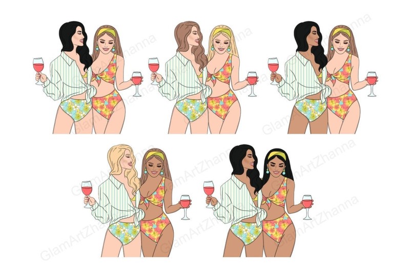 cruise-girls-clipart-fashion-woman-planner-graphics