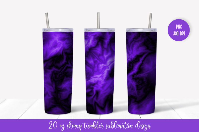 marble-tumbler-sublimation-wrap-black-purple-tumbler-design