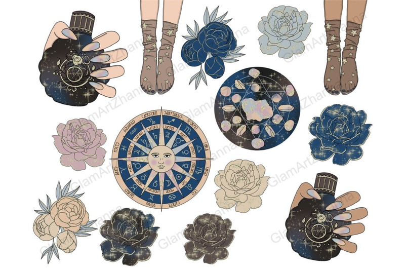 zodiac-clipart-astrology-png-bundle