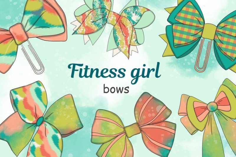 fitness-girl-bows-clipart