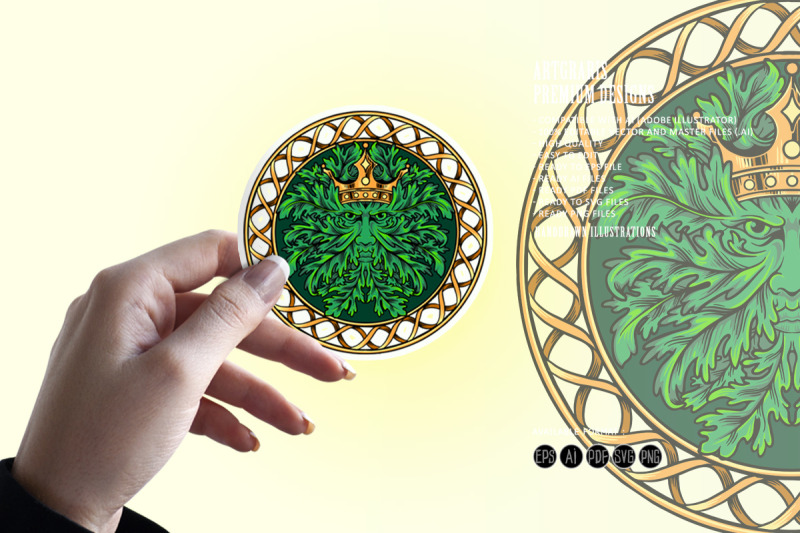 crown-weed-leaf-mandala-ornament