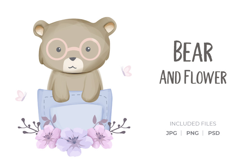 bear-and-flower