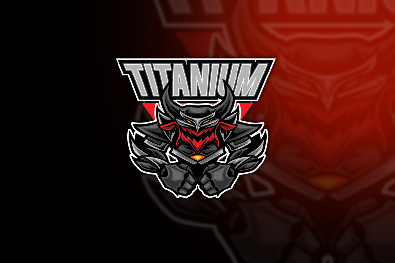 robot-titanium-esport-logo-template