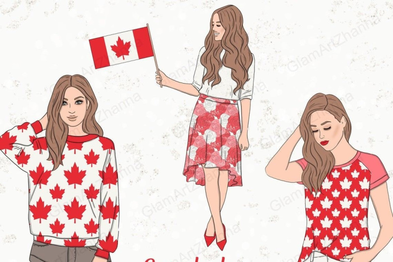 canada-day-girls-clipart