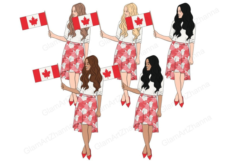 canada-day-girls-clipart