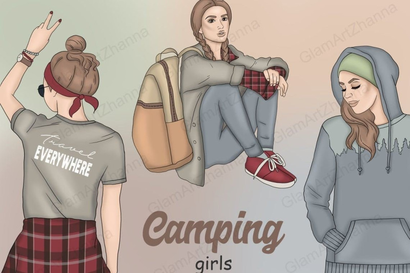 camping-girls-clipart