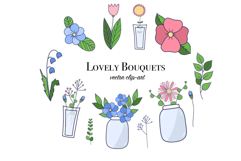 lovely-bouquets-set-of-vector-graphic-ai-eps10